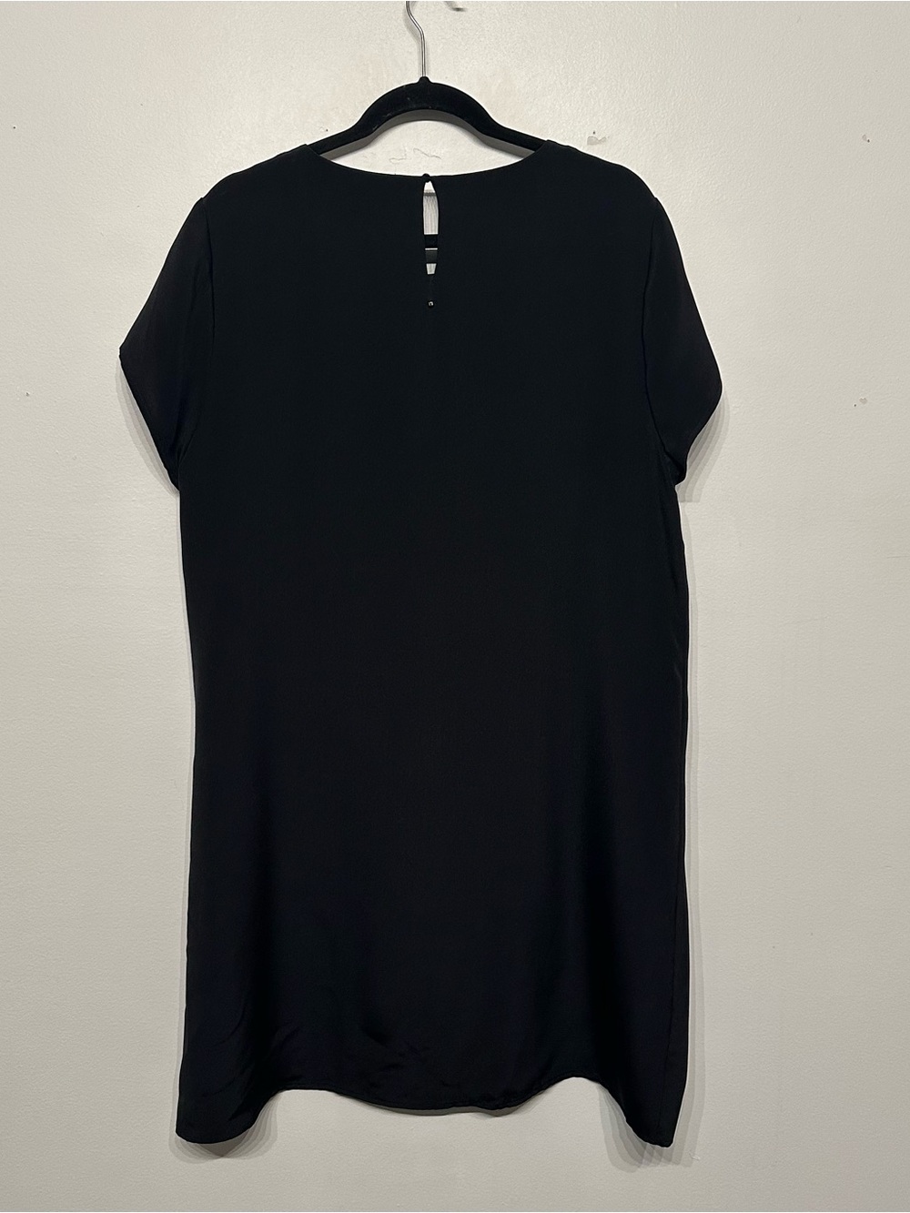 Cuyana Silk Short Sleeve Dress Black XL - Picture 4 of 7